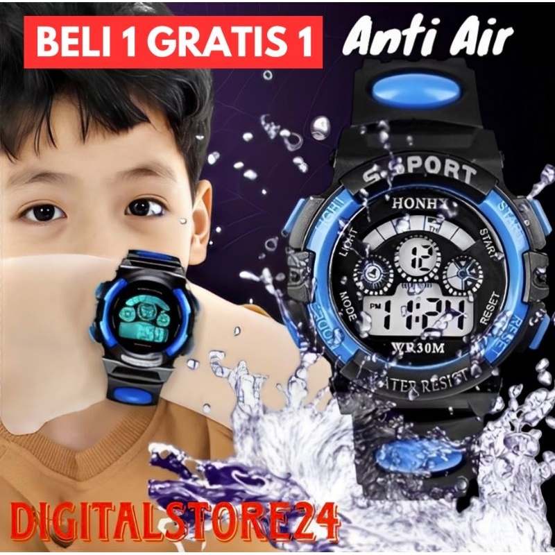 Jam Tangan Anak cowok Anak Kecil Laki Laki Bisa menyala Digital Led Anti Air