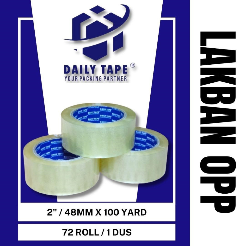 

DAILY TAPE LAKBAN BENING 2 inch (48 mm X 100 yard) KUAT DAN TAHAN LAMA