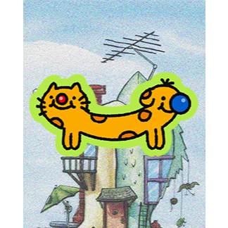 

Studio Goblo Die Cut Stickers - Catdog