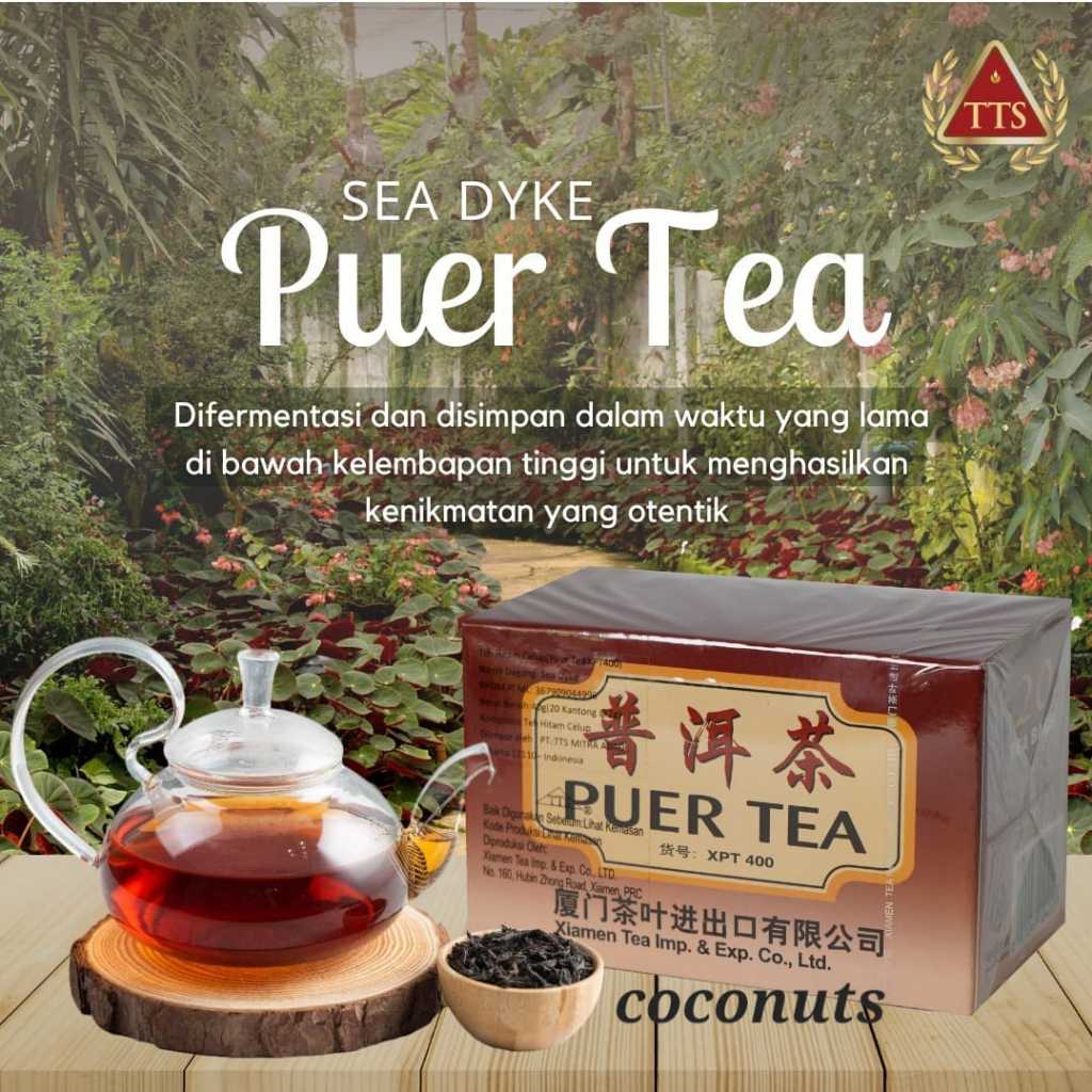 

[HALAL] PUER Tea Sea Dyke Brand Chinese Tea 40gr XPT-400 / Teh Puer Teh Diet