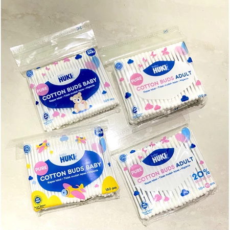 Baby Huki Cotton Buds Baby 100 pcs, 150 pcs / Huki Cotton Bud Bayi 100 pcs, 150 pcs