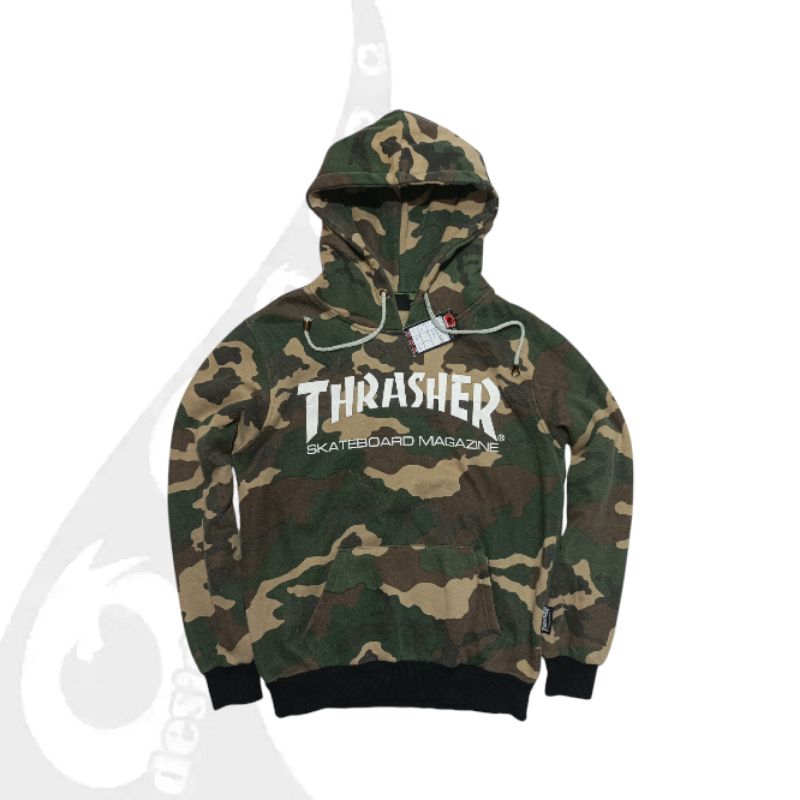 jaket hoodie thrasher camo