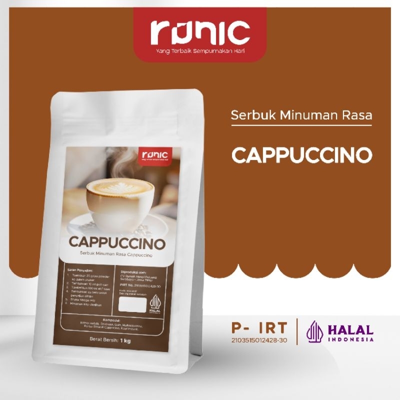 

Bubuk Minuman premium Cappucino Runic 1kg