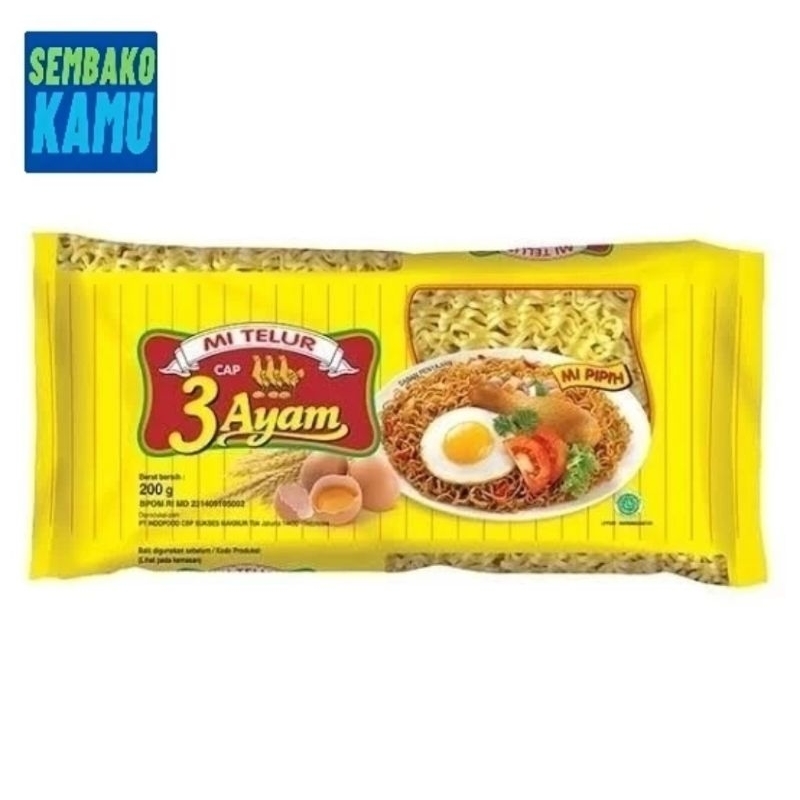

JKL Mie Telur Cap 3 Ayam - 1 Dus isi 20 Pcs