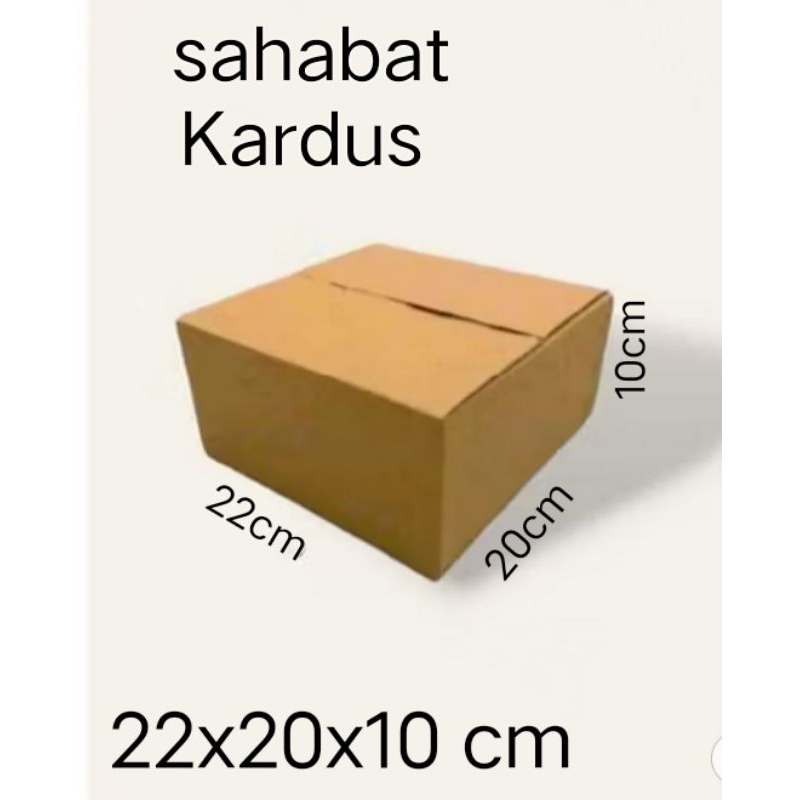 

kardus box Ukuran 22x20x10 cm single wall polos