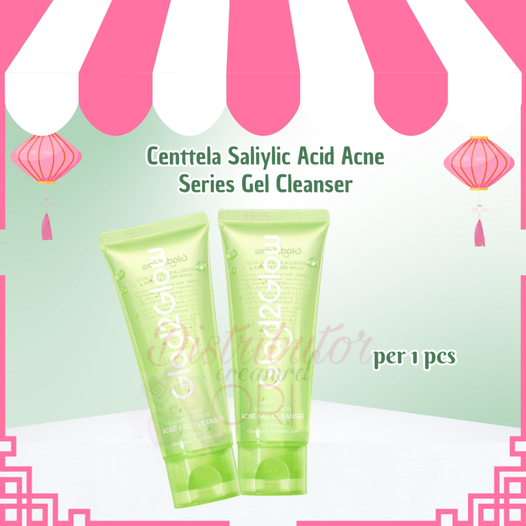 GLAD2GLOW CENTELLA SALIYLIC ACID ACNE SERIES GEL CLEANSER 70ML FACIAL WASH