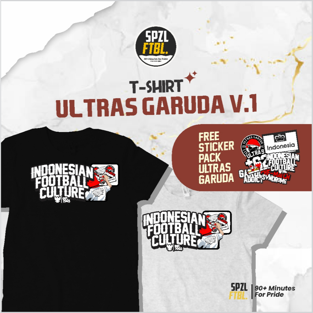 SPZL FOOTBALL KAOS  ULTRAS GARUDA - T-SHIRT SPEZIAL FOOTBALL Casual ultras timnas indonesia