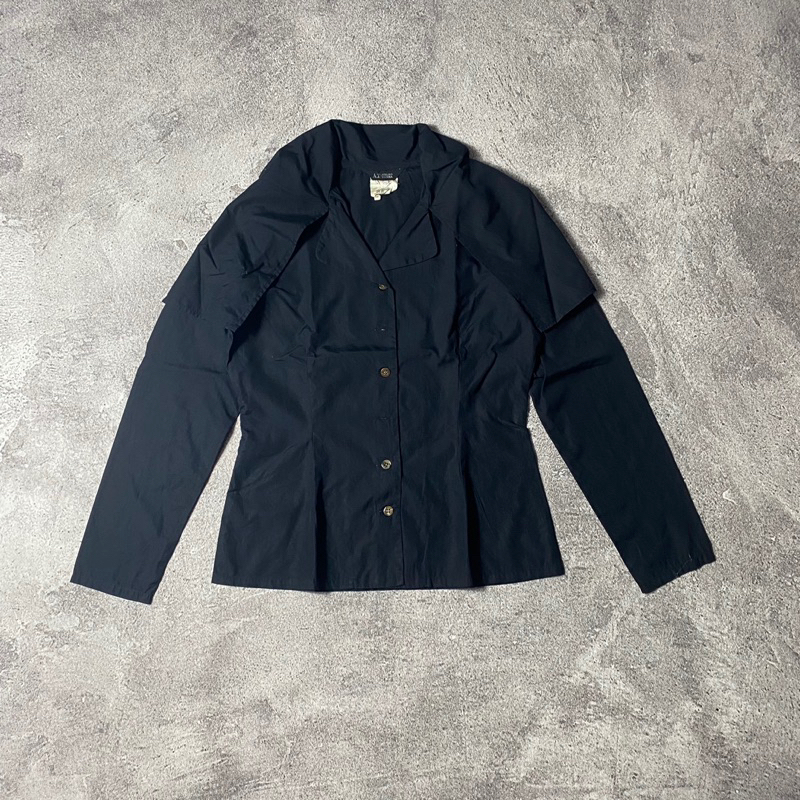 Atsuro Tayama Black Blouse Original Termurah