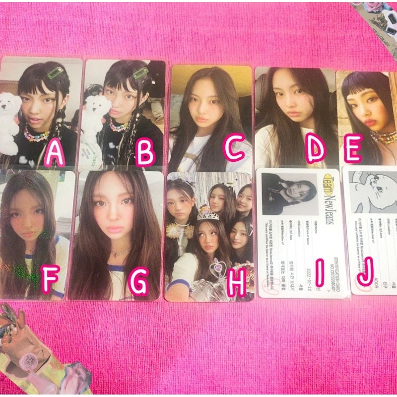 photocard pc hyein newjeans nj weverse wv omg bag limited official wts bare face boneka idc blue boo