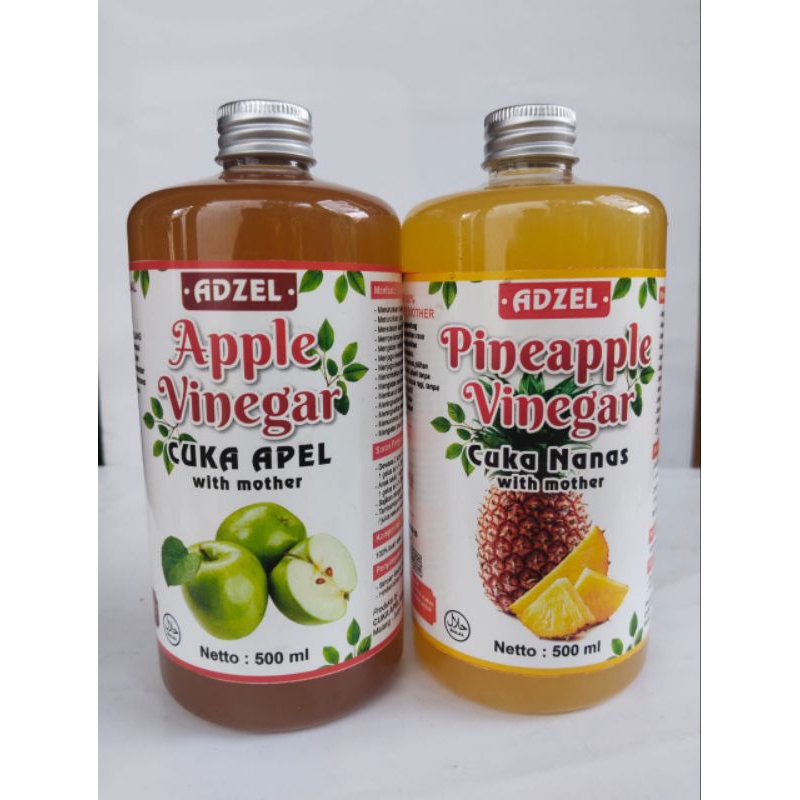 

paket hemat 2 in 1 cuka nanas 500ml + cuka apel 500ml / paket diet / paket sehat / paket murah