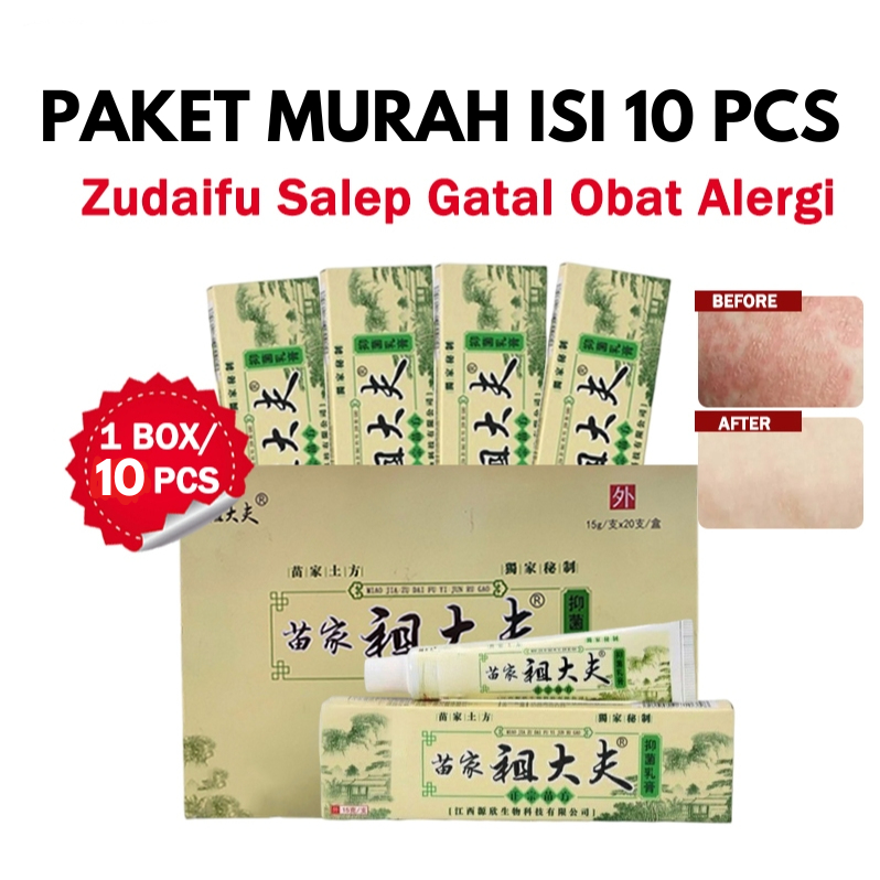 (PROMO ISI 10 PCS) Salep Gatal Zudaifu100% ORI SALEP GATAL ALERGI EKSIM JAMURAN PALING AMPUH