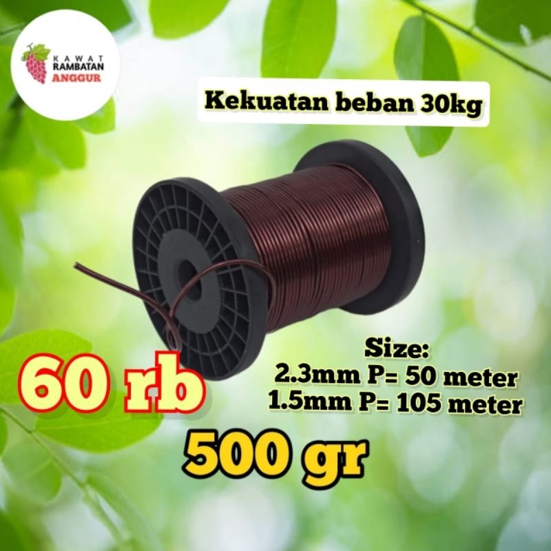 KAWAT RAMBATAN ANGGUR BERAT 500GR FREE BOBIN