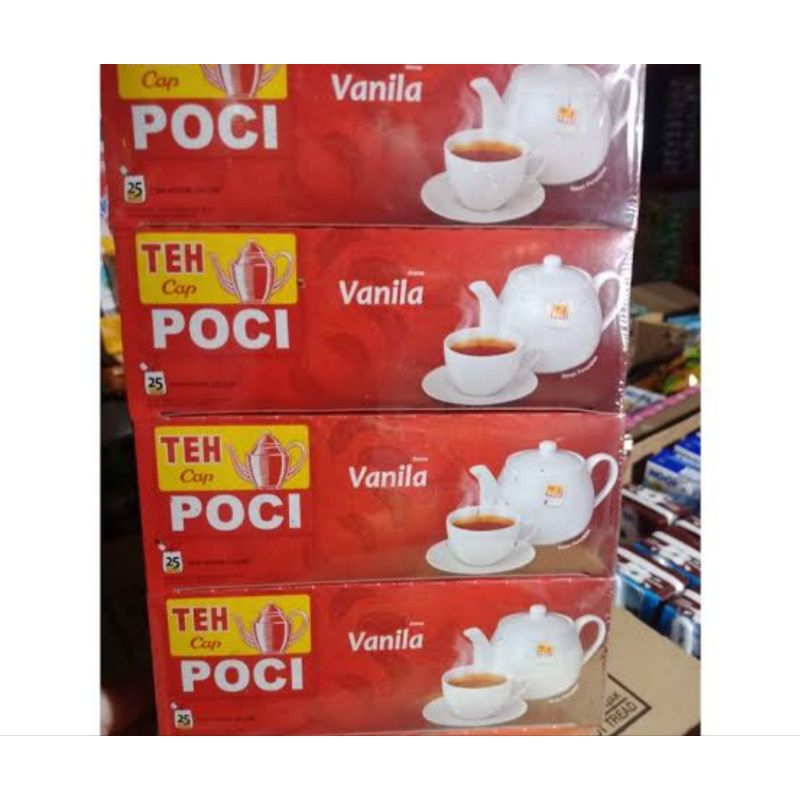 

Teh celup Cap Poci Vanila - teh poci vanilla isi 25 pcs/kantong teh