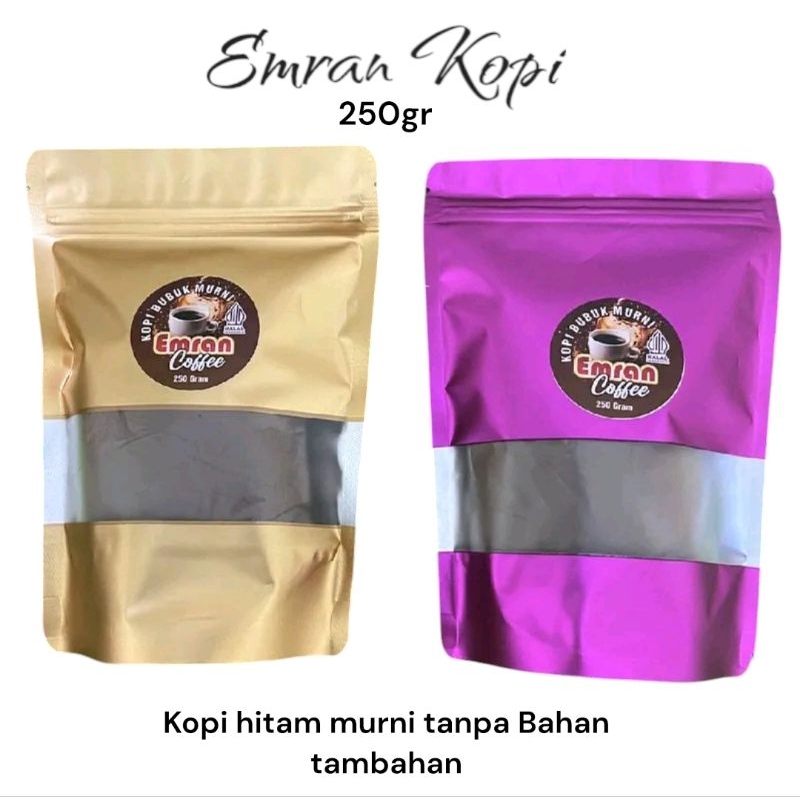 

Emran Kopi Hitam Murni Asli Tanpa Bahan Tambahan 250gr