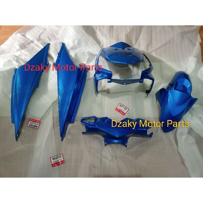 Cover Body Bodi Honda Beat Karbu Biru Original AHM