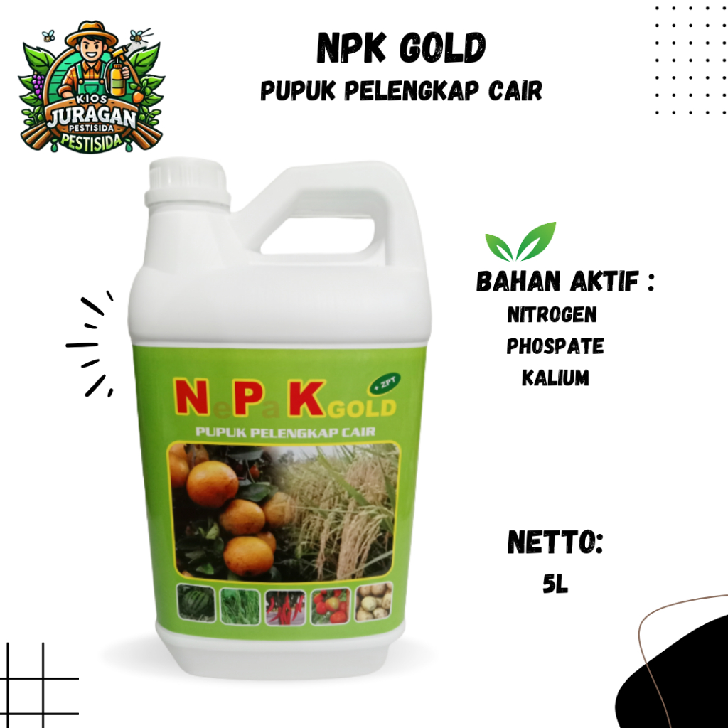 PUPUK NPK GOLD 5LT pupuk npk pelengkap cair
