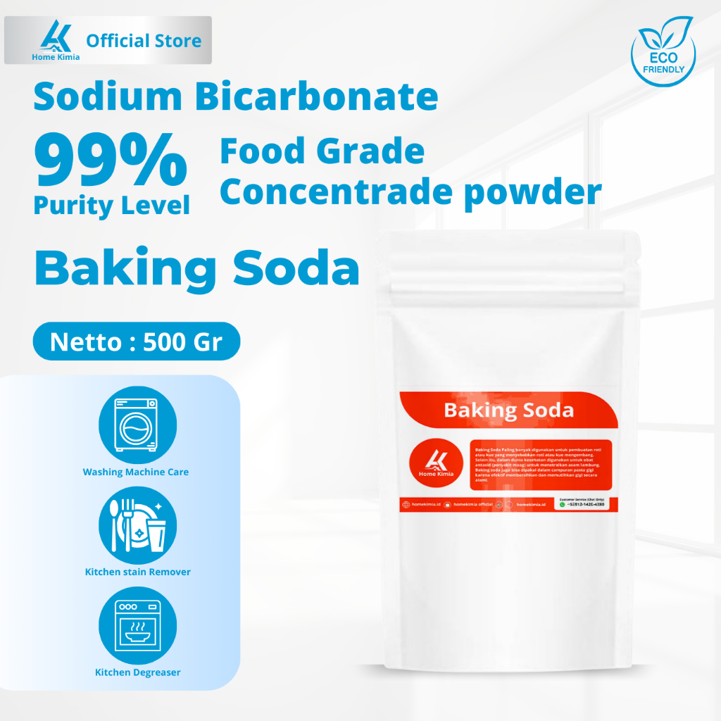

Baking Soda Sodium Bicarbonate Food Grade / Soda Kue 500 gr By Home Kimia