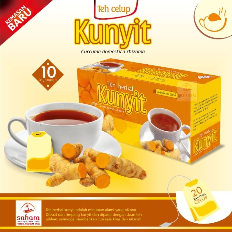 

Teh Kunyit Curcuma domestica rhizoma tea herbal untuk mengatasi asam lambung dan terapi hepatitis
