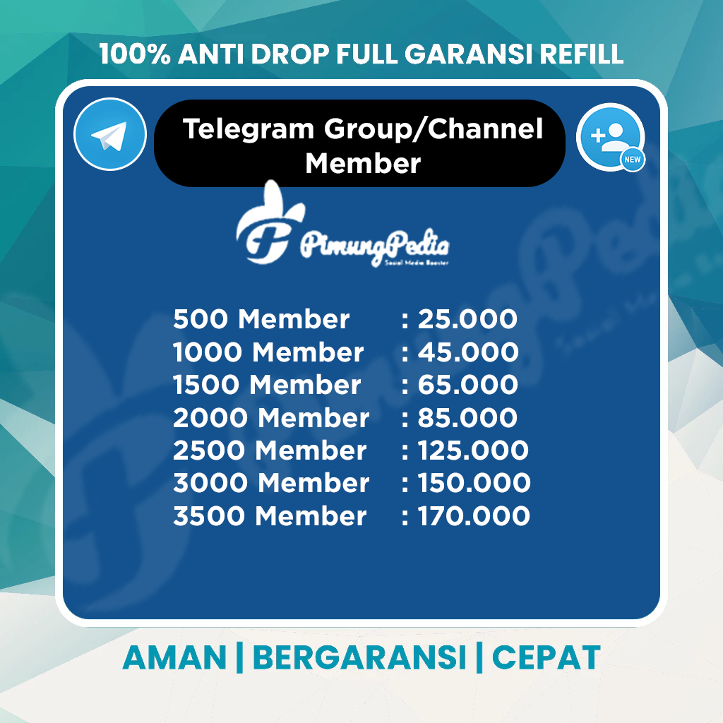 LAYANAN TELEGRAM MEMBER/GROUP TERMURAH