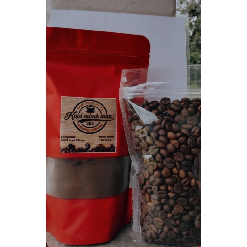 

KOPI BUBUK MURNI 100% ROBUSTA 250gr LAMPUNG cap MBAHMAN