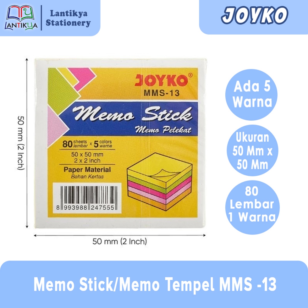 

Memo Stick Kertas/ Memo Tempel Sticky Note JOYKO MMS-13