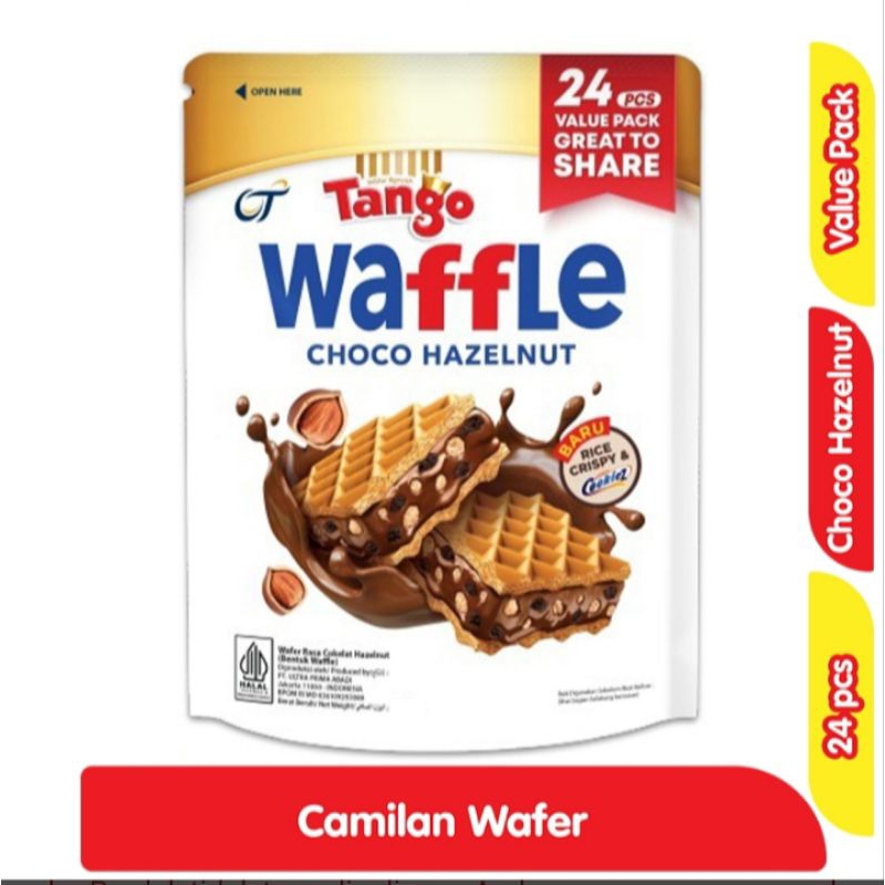 

biskuit tango waffle choco rasa hazelnut isi 24 x 10 gram