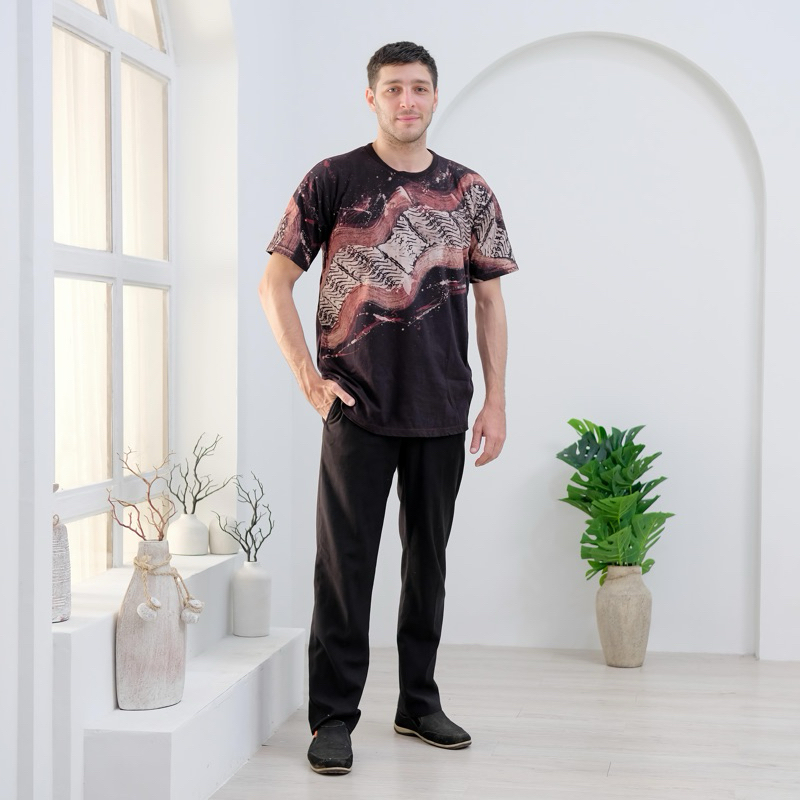 KAOS DISTRO MOTIF BATIK KEKINIAN //kaos batik abstrak//kaos batik terbaru//kaos batik distro//kaosmo