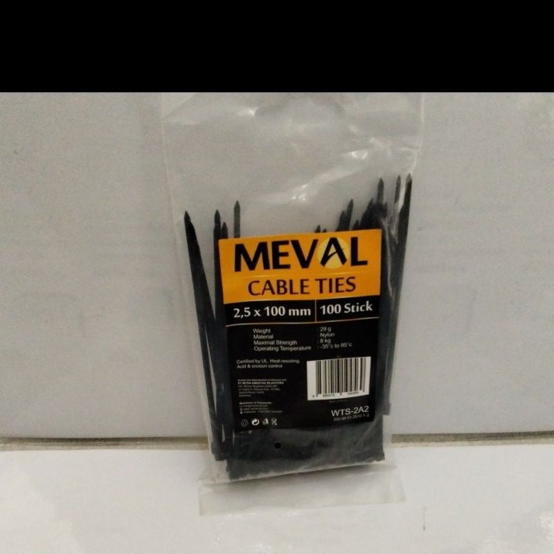 

MEVAL CABLE TIES KABEL TIS KABEL TIES 2.5x100 MM
