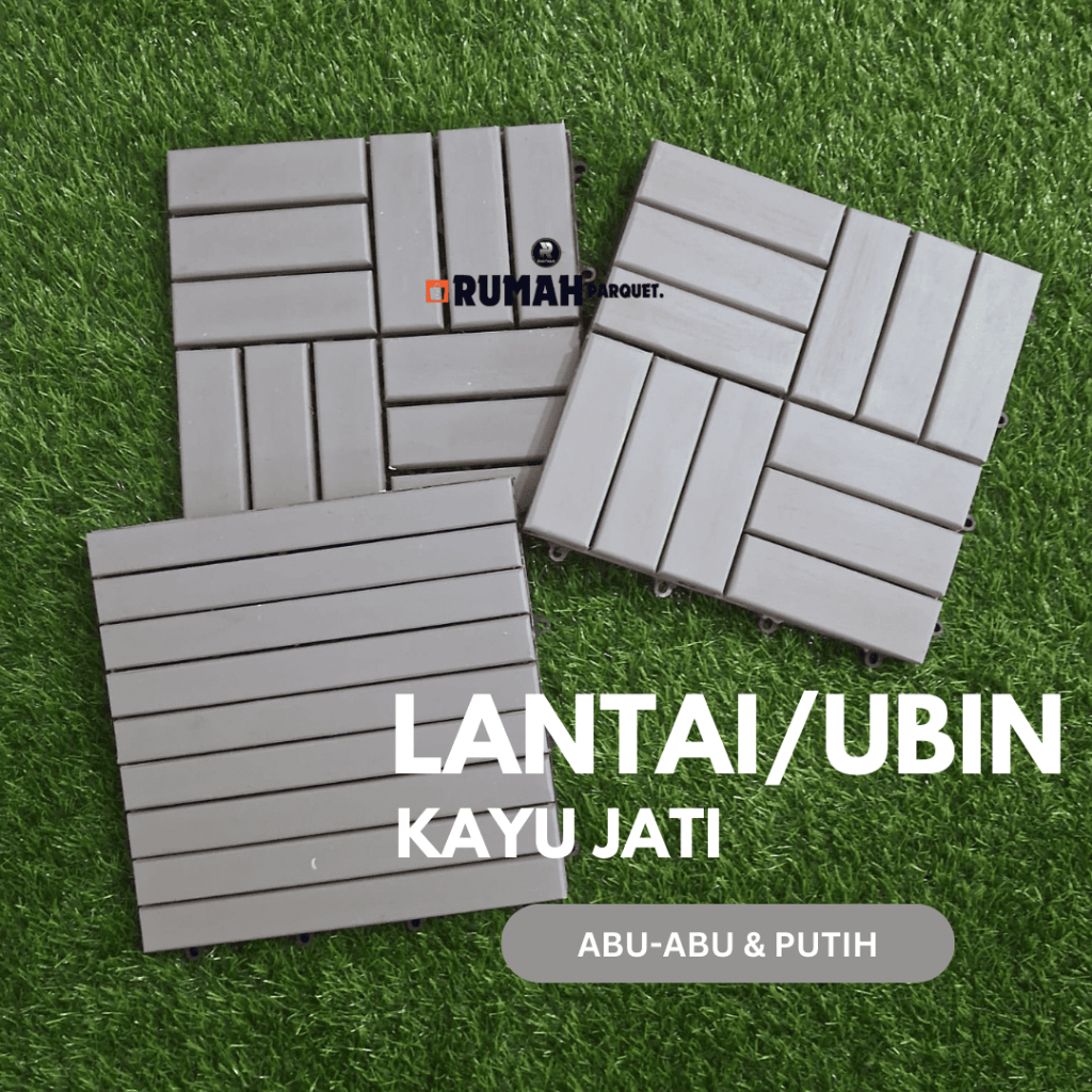 Promo Decking Tile/ Lantai Kayu Jati/ Decking Tile Abu/Lantai Kayu outdoor/ Ubin Kayu