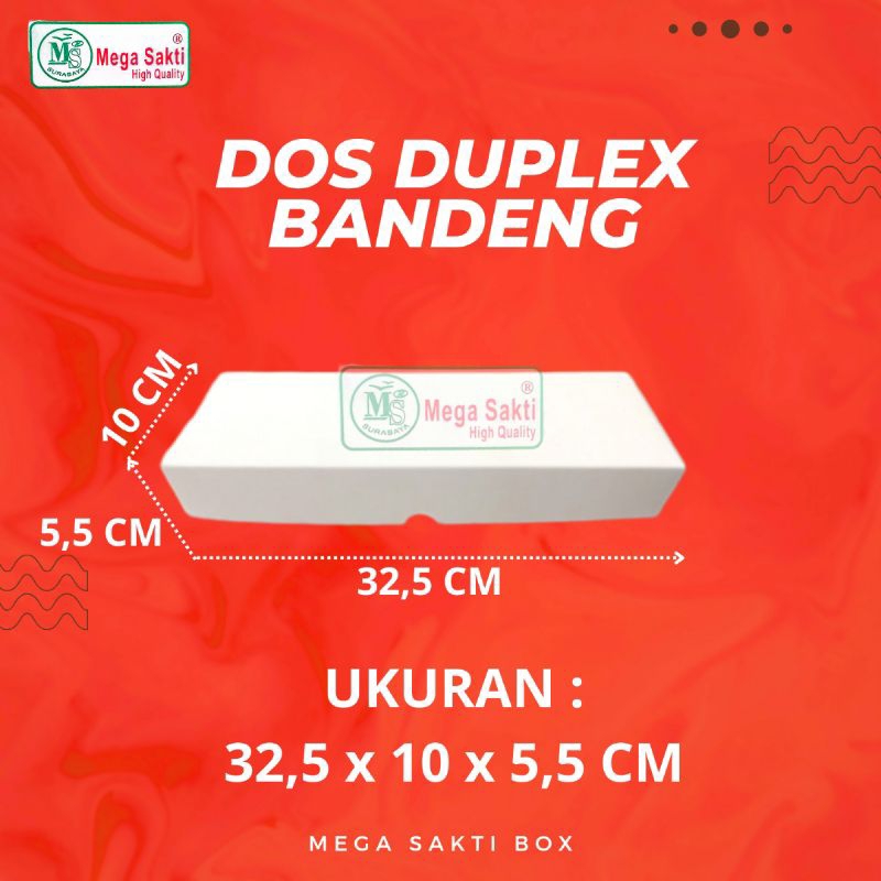 

(ISI 10 PCS) DOS/DUS DUPLEX PUTIH POLOS BANDENG UK 32,5×10×5,5 CM/ KARTON BOX KOTAK HAMPERS DUPLEX PUTIH