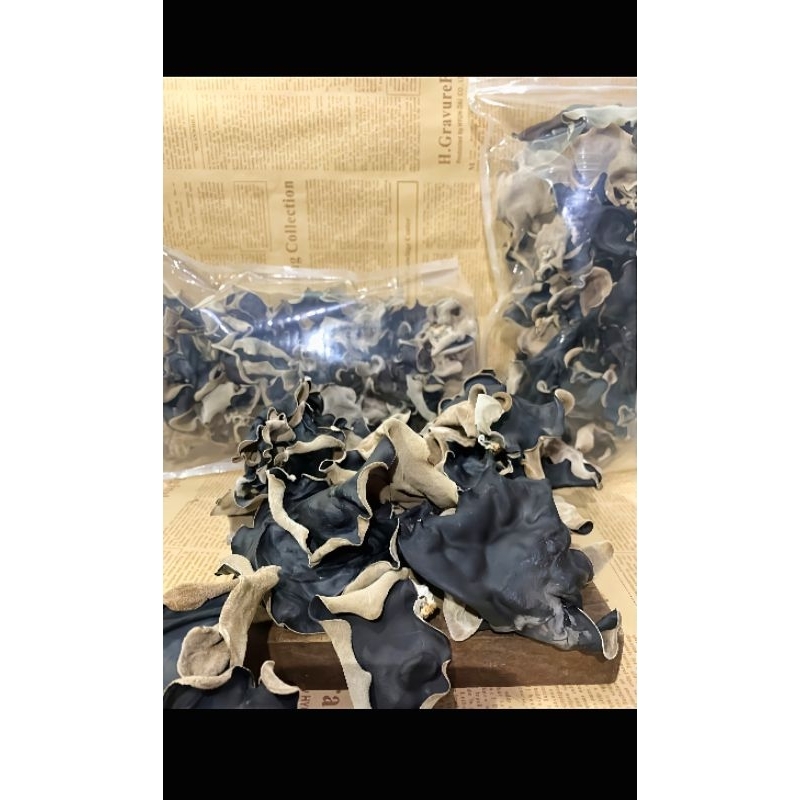 

1 KG JAMUR KUPING KERING GRADE A (SUPER) TEBAL DAN HITAM
