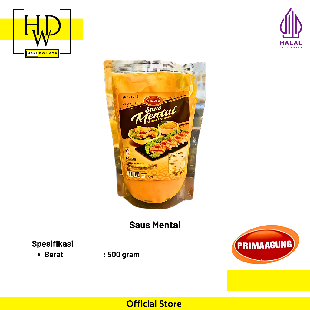 

[500gr] Prima Agung Saus Mentai Instan / Saus Salad Dressing
