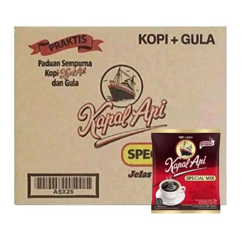 

Kapal Api Special Mix Kopi Instan [ 1 dus / 12 Renceng / 120 Sachet ]