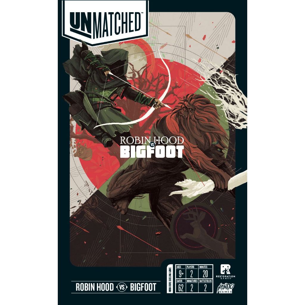 Unmatched: Robin Hood vs. Bigfoot Board Game - Strategy Games Card Games Family Games