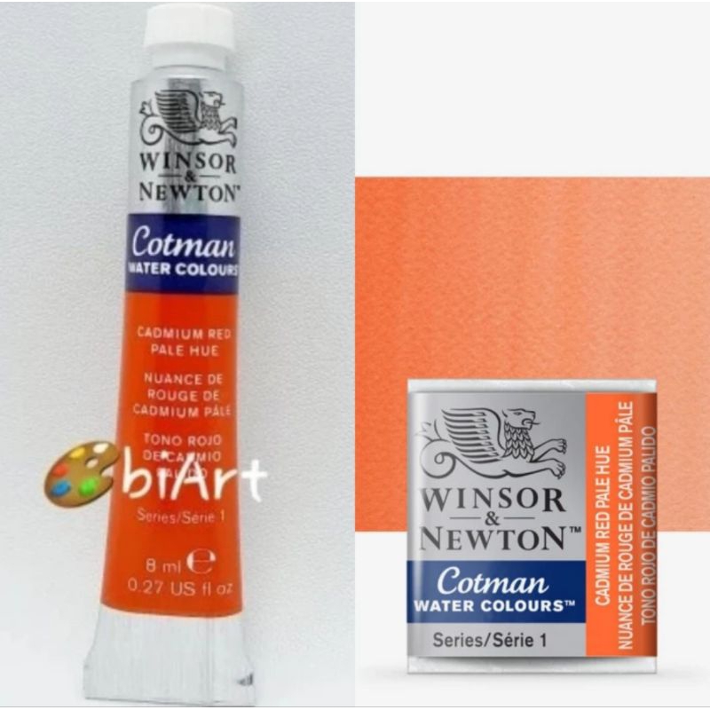 

Cat Air Cotman Water Colour Tube 8ml / Half Pan Cadmium Red Pale Hue Winsor & Newton