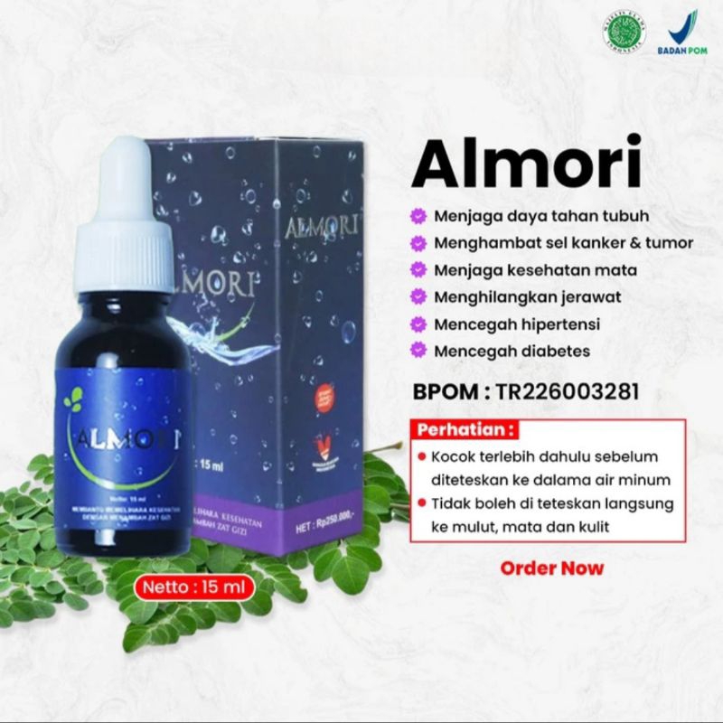 

JAMU HERBAL ALMORI MINERAL ALKALI MORINGA DROP EKSTRAK DAUN KELOR BERGARANSI ORIGINAL