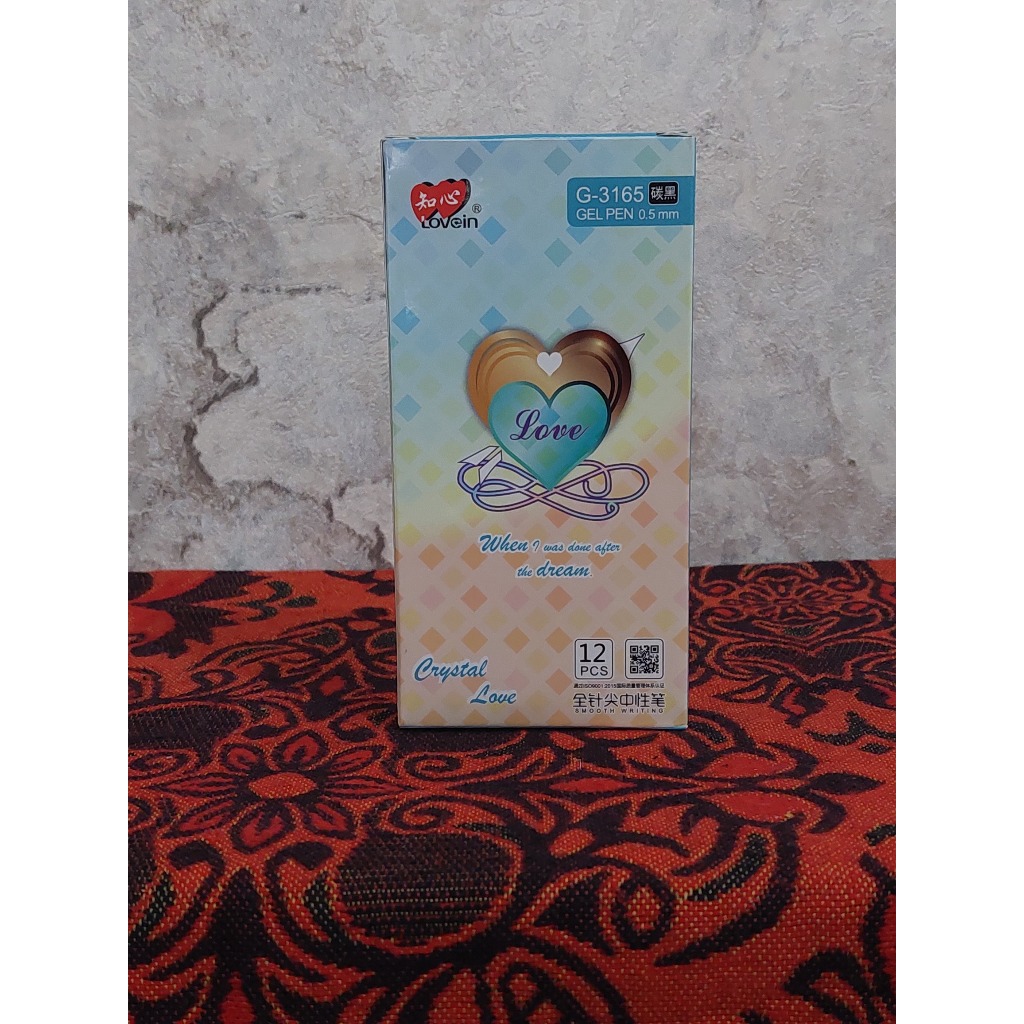 

lovein gel pen / pulpen gel G-3165 0,5mm isi 12pcs