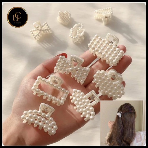 U CUSTOM - Jepit Rambut Klip Mutiara Kecil Jepitan Rambut Mutiara Kecil Fashion Korea Jepit Rambut W