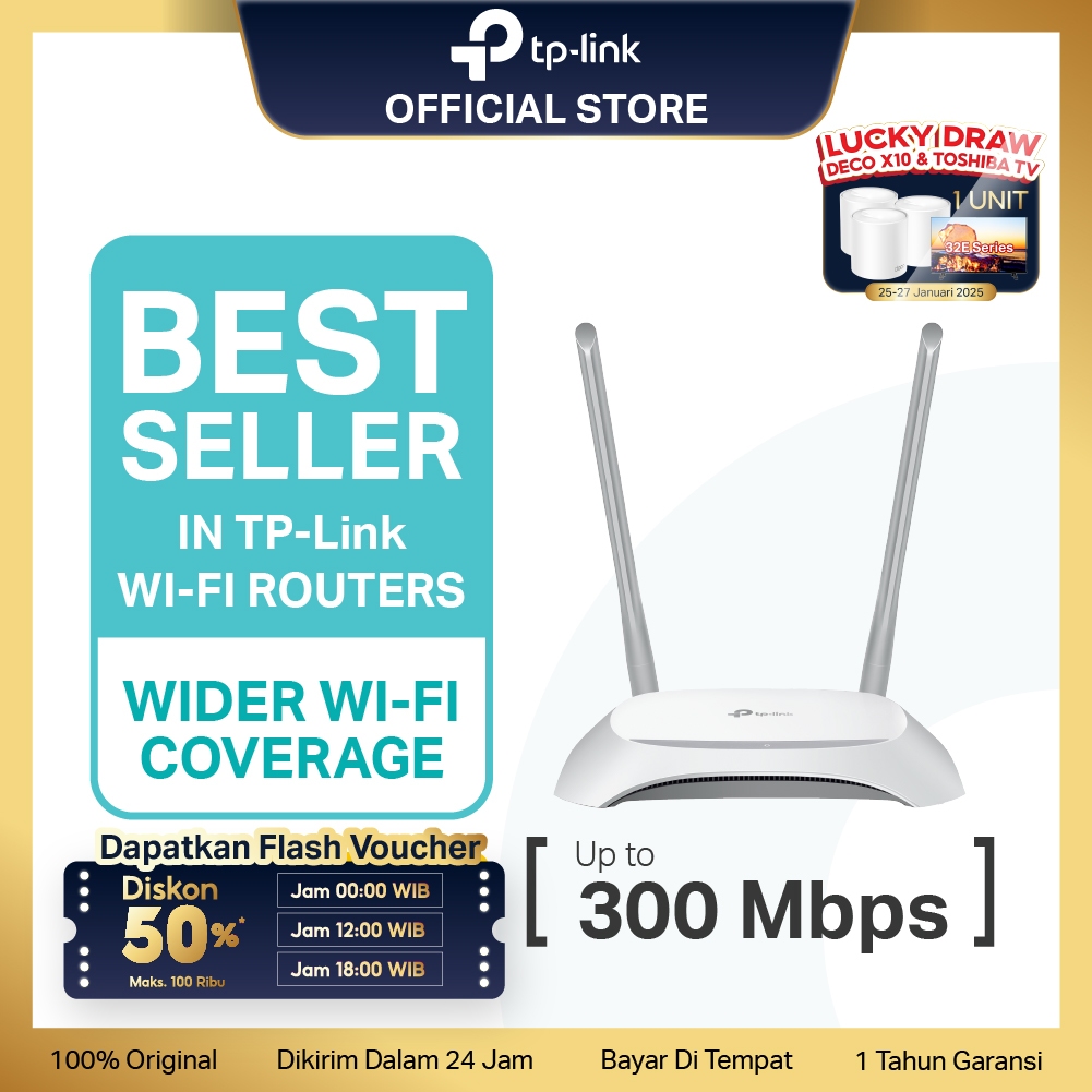 TP-Link TL-WR840N WR820N WR844N N300 WiFi Router Extender Penguat Sinya 300M Wireless Access Point