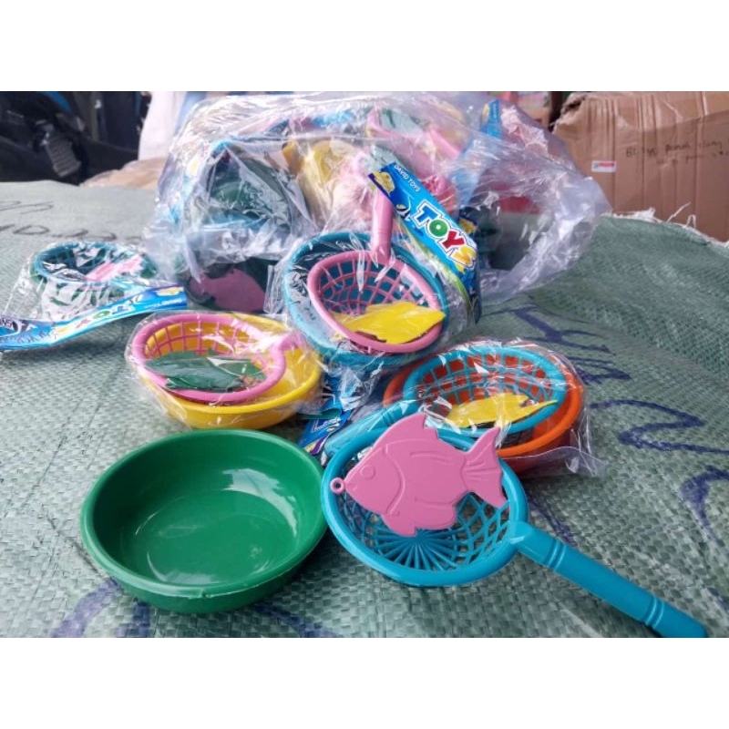 Mainan anak serok ikan kemasan plastik