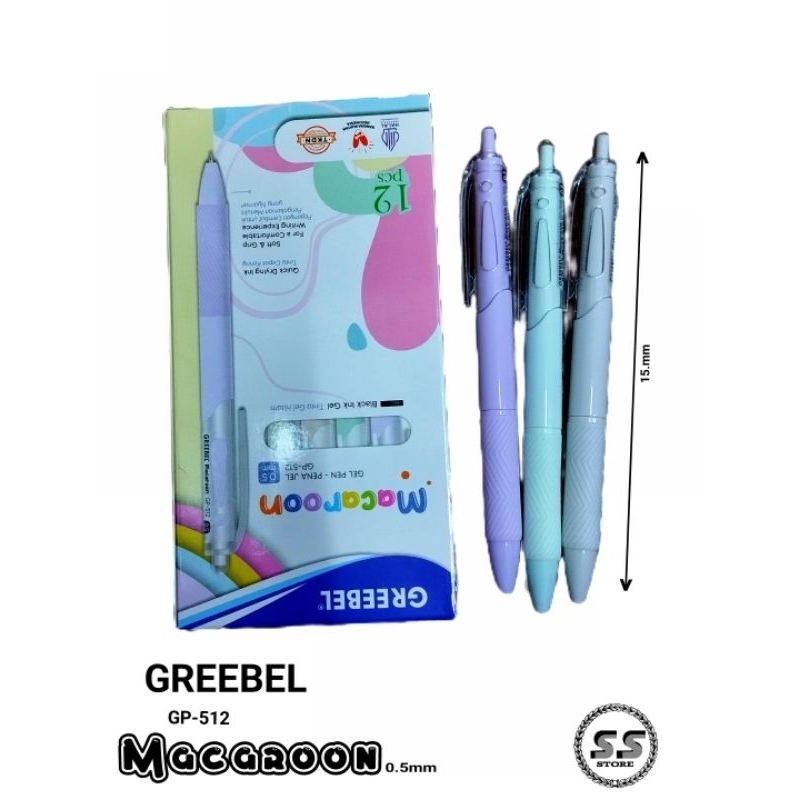 

bolpoin GREEBEL macaron 12pcs 0.5mm(GP-512)