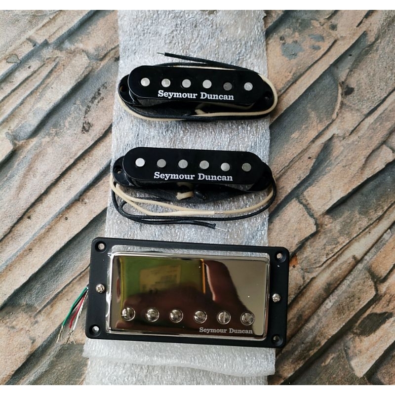 Pickup Seymour Duncan satu set HSS Bridge TB14 Mid SSL-1RWRP Neck SSL-1 Original Gitar Yamaha Pasifi