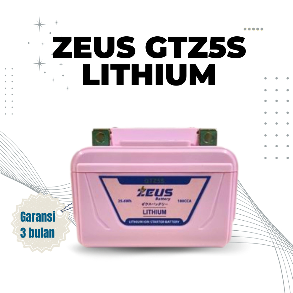Aki Motor Lithium GTZ5S ZEUS Original Starter Battery