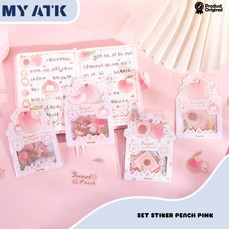 

Set Stiker Peach Pink Cute Hias DIY Dekor Scrapbook