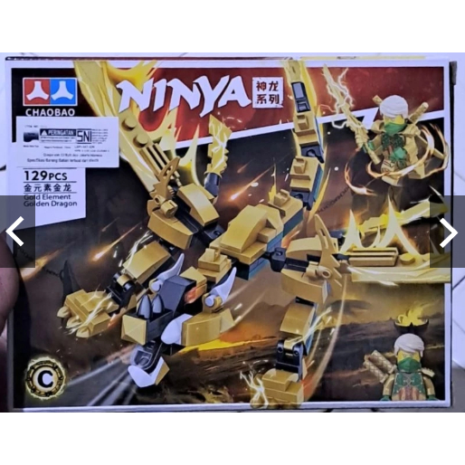 Mainan bricks block ninja dragon masters brick ninjago briks naga brick dragon Fire Gold Wood Thunde