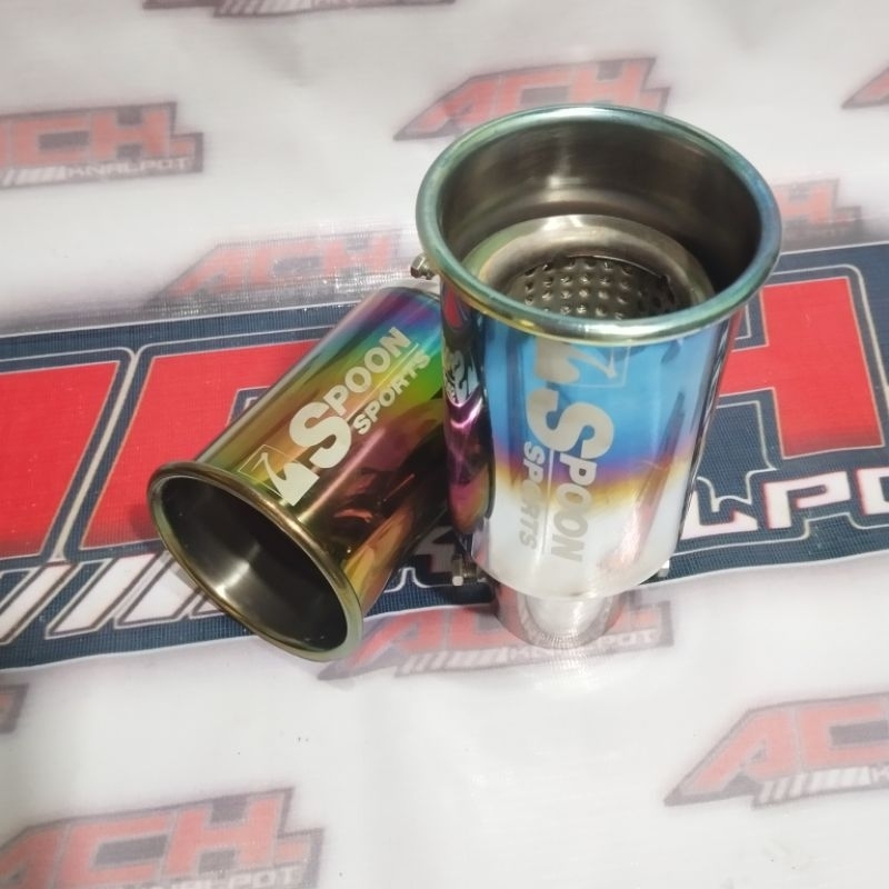 Variasi ujung knalpot Spoons untuk semua jenis mobil inlet 2inch avanza, xenia, jazz, civic, remus m