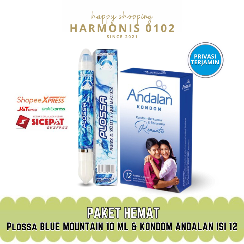 Plossa Reguler Blue Mountain 10 ml & Kondom Andalan 12 Pcs