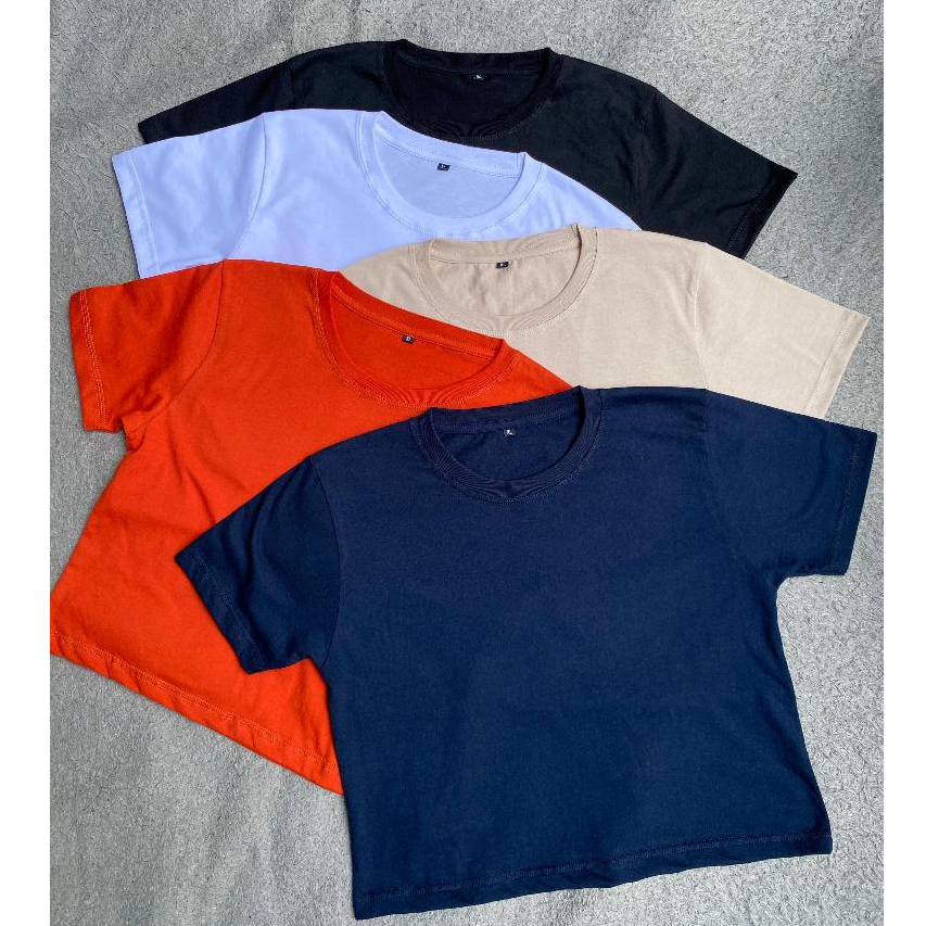 KAOS CROP TOP TEBAL COTTON COMBED 24S