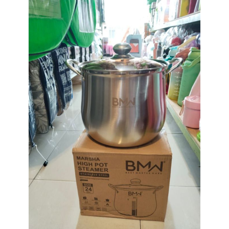 Panci Stainless Tebal Panci Rebus Ayam 3 KG*Marsha High Pot MRS-HP 22cm * Non Steamer
