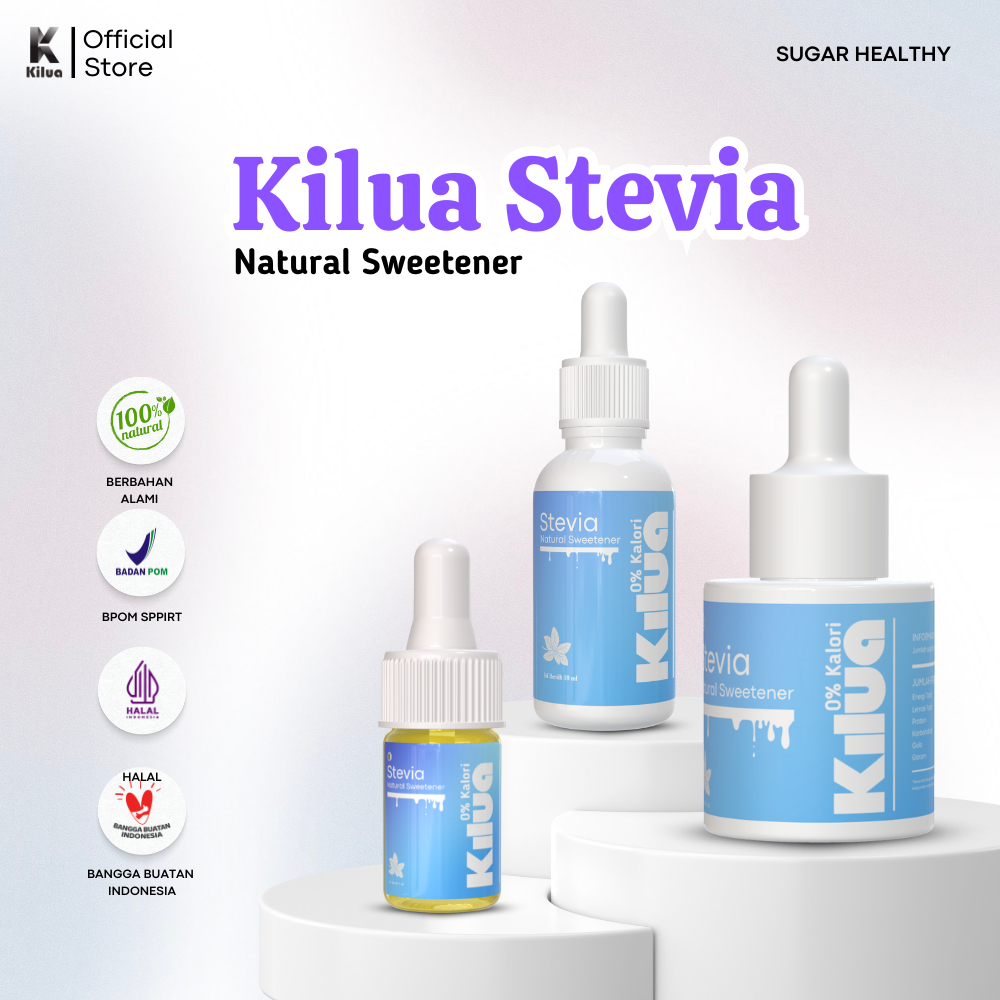 

KILUA - Stevia Pemanis Gula Alami - 0 Kalori All varian 5 ML 10 Ml 15 ML